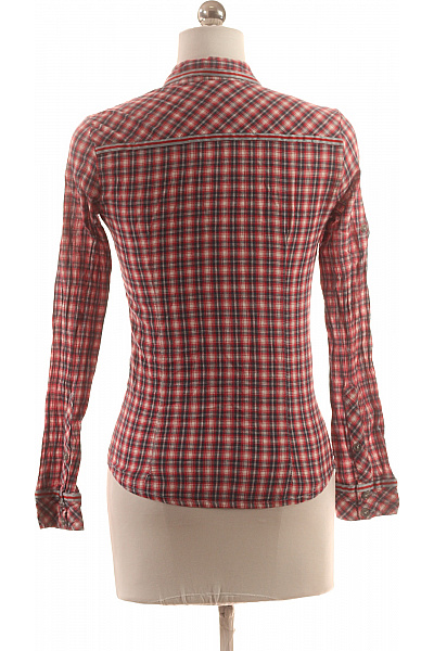 Kostkovaná Dámská Košile Červená MANGO Second hand Vel. S