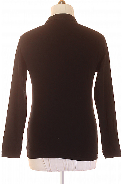 Pánské Tričko s Límečkem Černé ZARA Vel. L