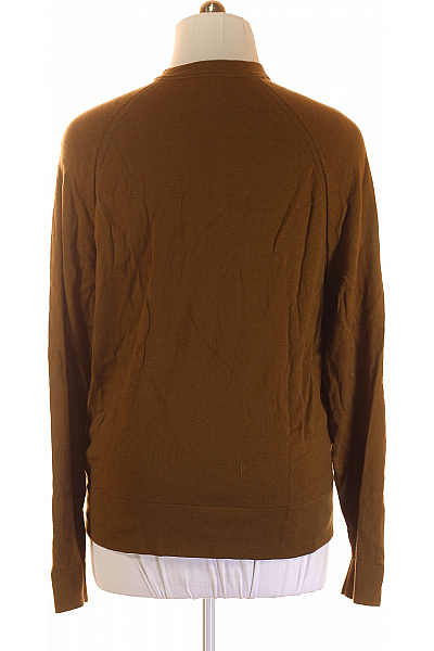 Pánský Svetr Vlněný Hnědý Calvin Klein Vel. XL