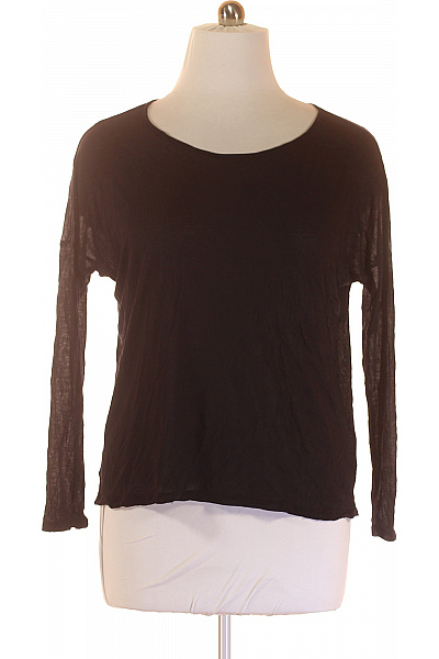 Jednoduché Dámské Tričko Černé BENETTON Vel. L