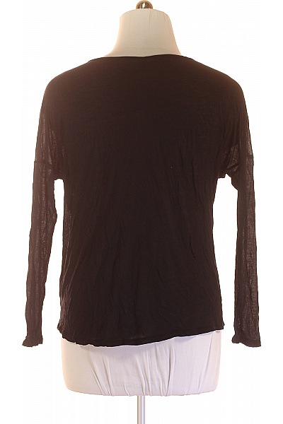 Jednoduché Dámské Tričko Černé BENETTON Vel. L