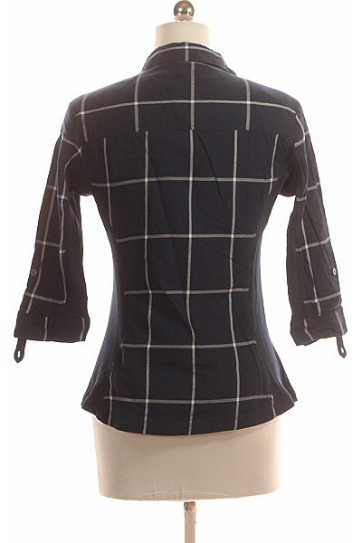 Orsay Kostkovaná Dámská Košile Modrá Second hand Vel. 36