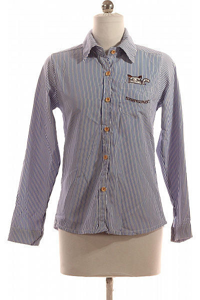 Dámská Košile Modrá MANGO Second hand Vel. S