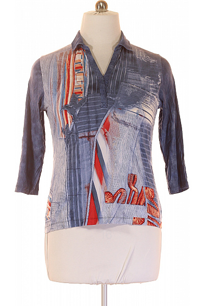 Dámské Tričko s Potiskem Modré Vel. 44 | Unimoda | obrázek 2