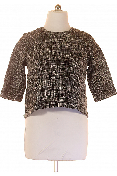 ZARA  Halenka Pletená Černobílá Vel. XL