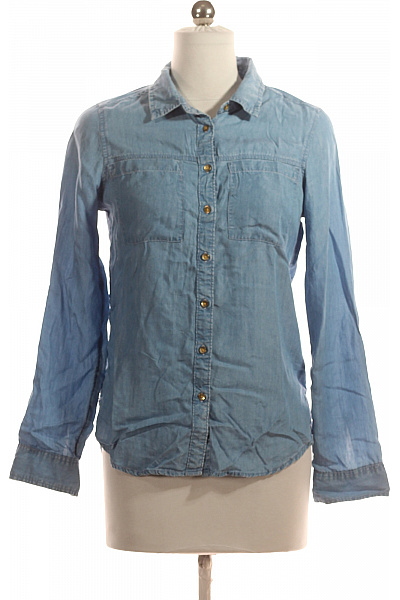 SPRINGFIELD Riflová Dámská Košile Modrá Second hand Vel. 36
