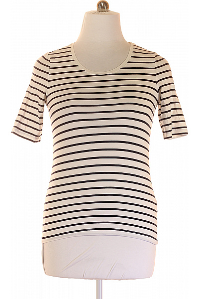 Dámské Tričko s Potiskem Modré Second hand Vel. L | Montego | obrázek 2