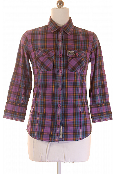 Dámská Košile Fialová SUPERDRY Second hand Vel. M