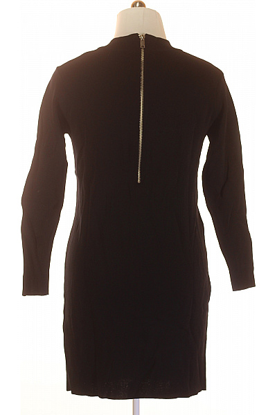  Šaty Pletené Černé PIECES Vel. L