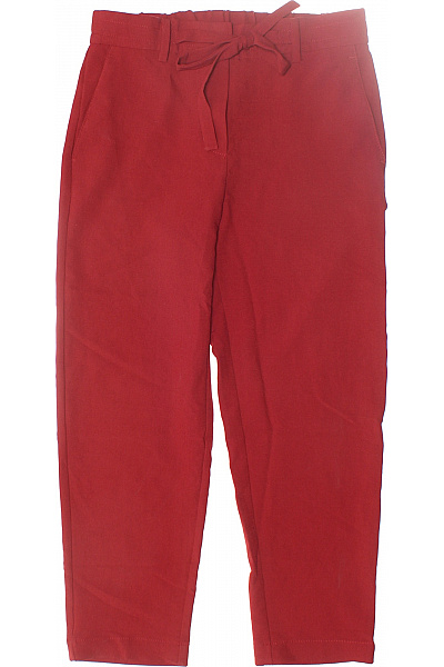 MANGO Dámské Rovné Kalhoty Polyesterové Vínová