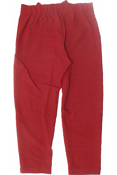 MANGO Dámské Rovné Kalhoty Polyesterové Vínová