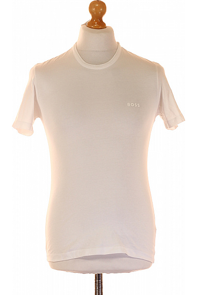 Jednoduché Pánské Tričko s Krátkým Rukávem Bavlněné Bílé Hugo Boss | Hugo Boss | obrázek 2