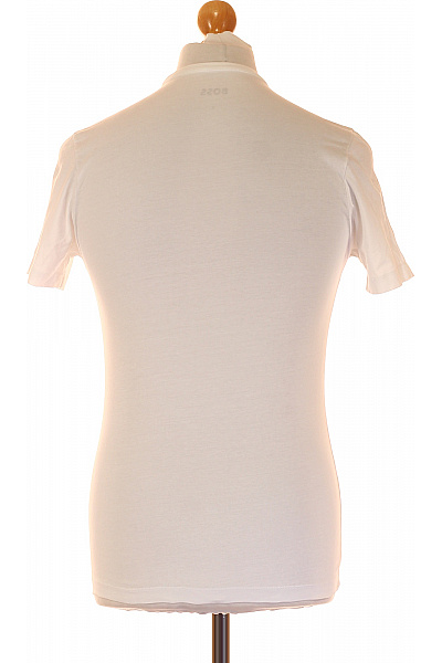 Jednoduché Pánské Tričko s Krátkým Rukávem Bavlněné Bílé Hugo Boss | Hugo Boss | obrázek 3