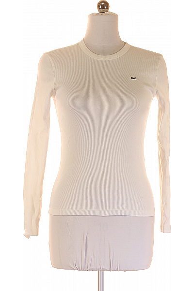 LACOSTE Jednoduché Dámské Tričko Bílé Vel. 40 | LACOSTE | obrázek 2