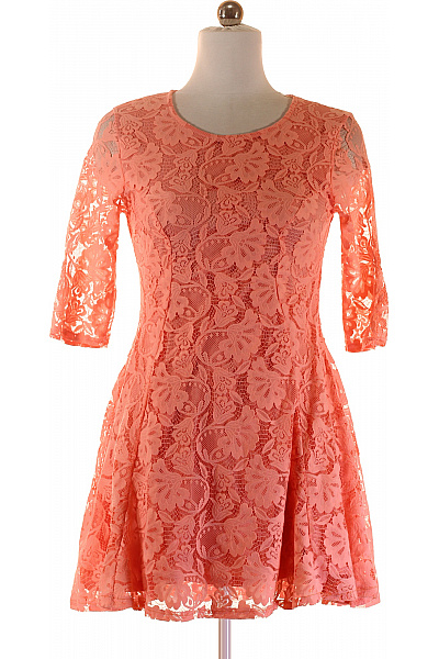 River Island  Šaty s Krajkou Růžové