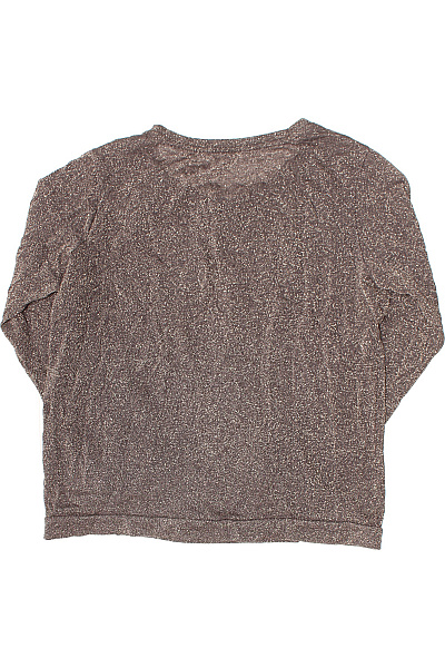 Dámská pletená halenka s dlouhým rukávem třpytivá hnědá Velikost L | Unimoda | obrázek 3