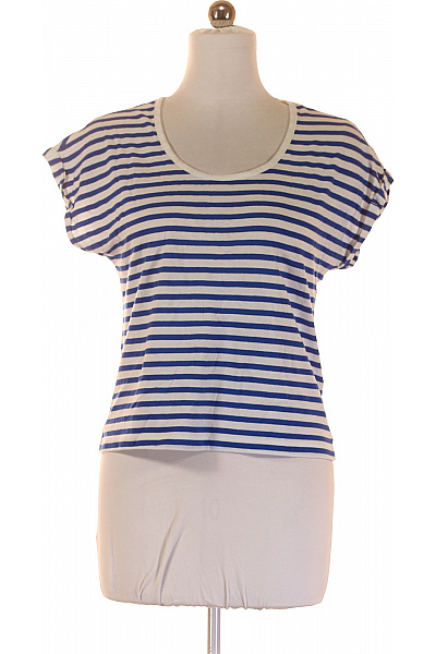 VERO MODA Dámské Tričko s Potiskem Modré Vel. M