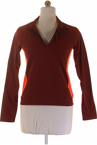 Funkční Dámská Mikina Vínová Vel. 38