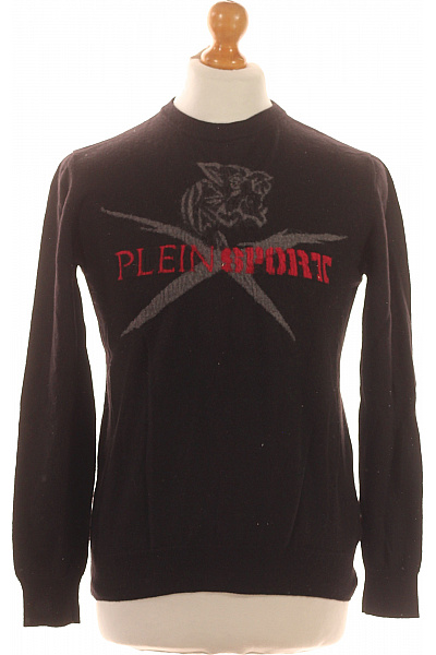 PLEIN SPORT Pánský Pulovr Vlněný Černý