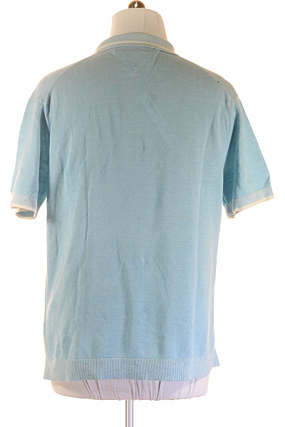 TOMMY HILFIGER Pánské Tričko Lněné Modré Vel. XL