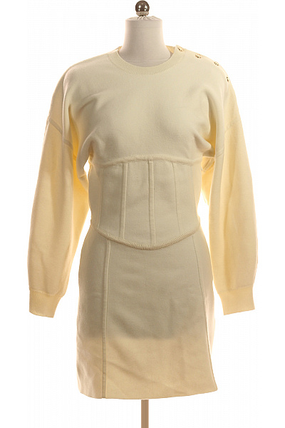 Maje Šaty Bílé Second hand Vel. 36