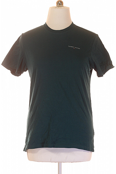 Jednoduché Pánské Tričko Zelené TOMMY HILFIGER Vel. L