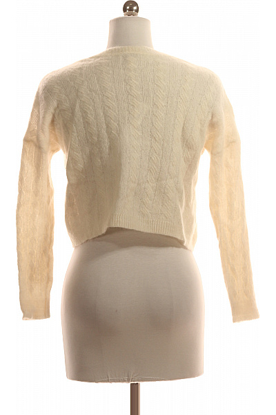 Dámský Pulovr Kašmírový Bílý Second hand Vel. XS