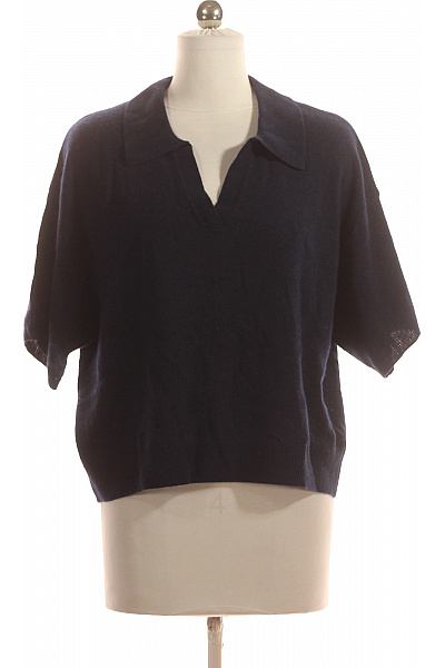 ABSOLUT CASHMERE Pletená Halenka Kašmírová Modrá Vel. S