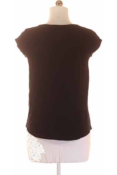 Dámské Tričko s Potiskem Černé Second hand Vel. M