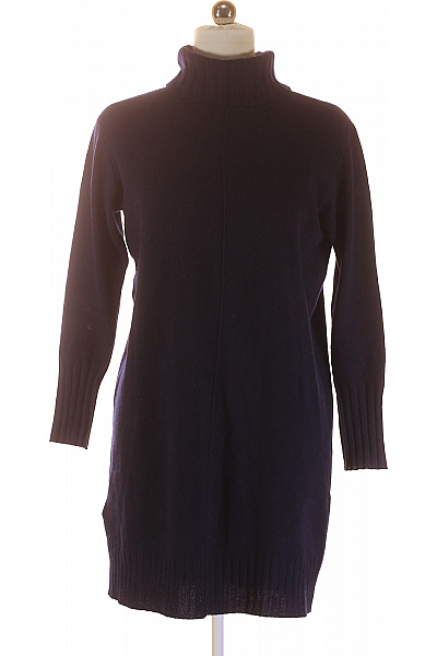 Pletené šaty Kašmírové Modré Vel. 38