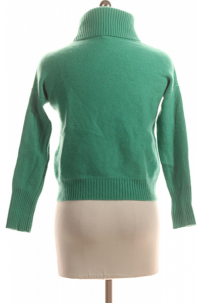 Dámský Svetr Kašmírový Zelený Second hand Vel. 36