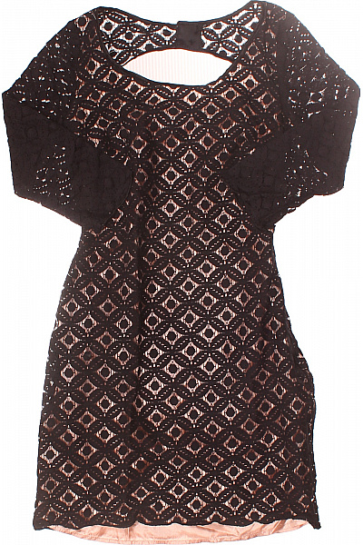 Lipsy  Šaty s Krajkou Černé Second hand