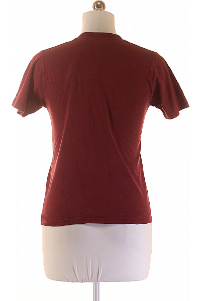 Vans Dámské Tričko s Potiskem Vínová Vel. M