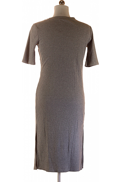 MANGO Tričkové  Šaty Šedé Second hand Vel. M