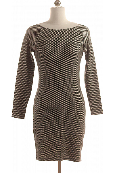 MANGO Šaty Černobílé Vel. S