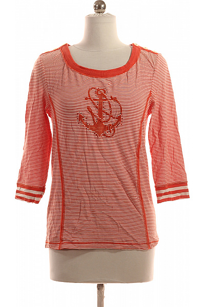 Dámské Tričko s Potiskem Oranžové BONITA Second hand Vel. S