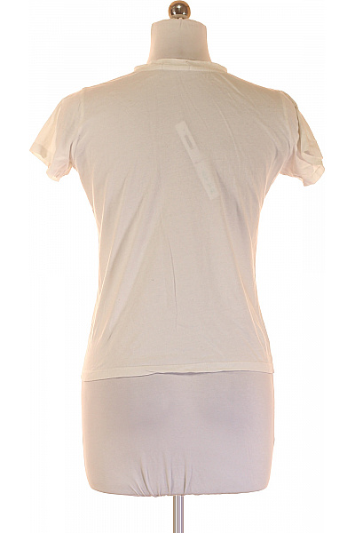 Dámské Tričko Bílé STRADIVARIUS Second hand Vel. M