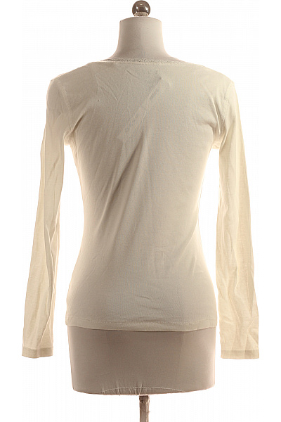 Jednoduché Dámské Tričko Bílé ZERO Second hand Vel. 36