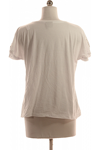 Dámské Tričko s Potiskem Bílé VERO MODA Second hand Vel. S