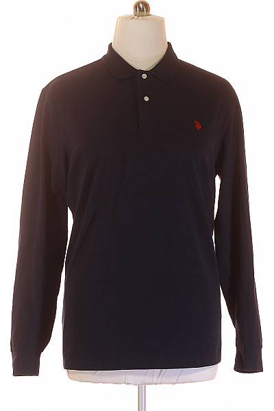U.S.POLO ASSN. Pánské Tričko S Límečkem Modré Vel. XXL