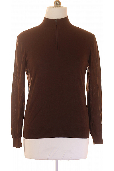 Pánský Svetr Vlněný Hnědý Vel. L