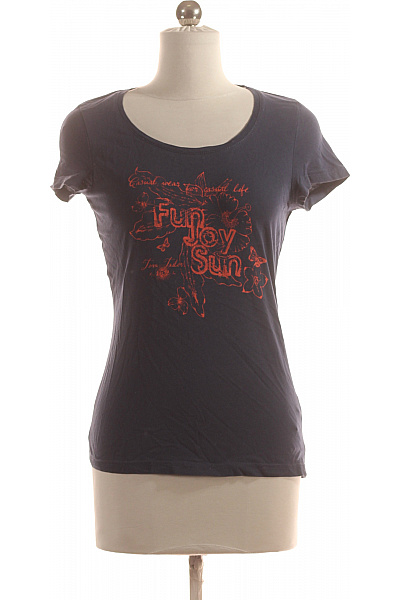 Dámské Tričko Modré STRADIVARIUS Vel. S