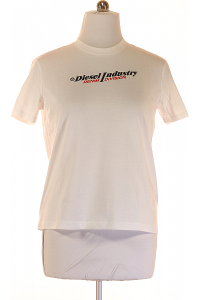 DIESEL Dámské Tričko s Potiskem Bílé | DIESEL | obrázek 2