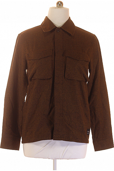 Krátký Pánský Kabát Vlněný Hnědý Scotch & Soda Vel. L