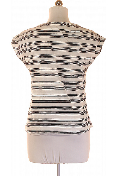 S.OLIVER Dámské Tričko s Potiskem Černobílé Second hand Vel. 38