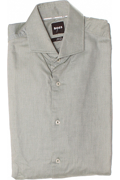 Hugo Boss Pánská Košile Jednobarevná Zelená Vel. 38