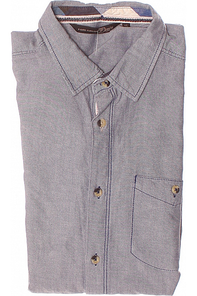 Pánská Košile Jednobarevná Modrá TOM TAILOR Vel. XL