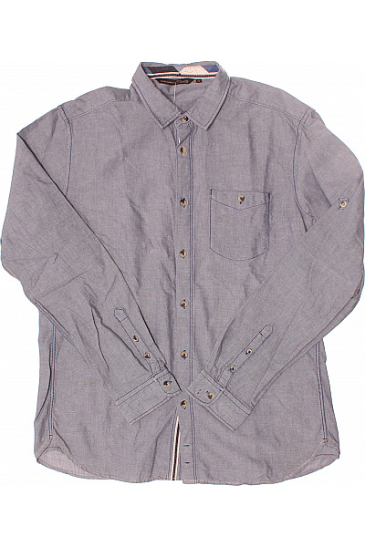 Pánská Košile Jednobarevná Modrá TOM TAILOR Vel. XL