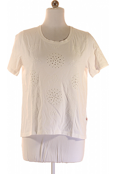 Jednoduché Dámské Tričko Bílé LIEBLINGSSTÜCK Vel. 38