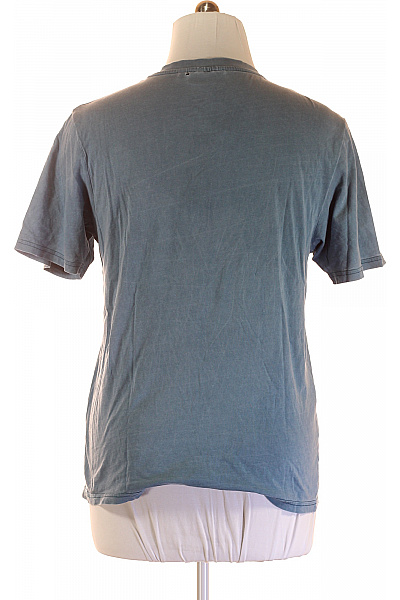 Jednoduché Pánské Tričko Modré Second hand Vel. L